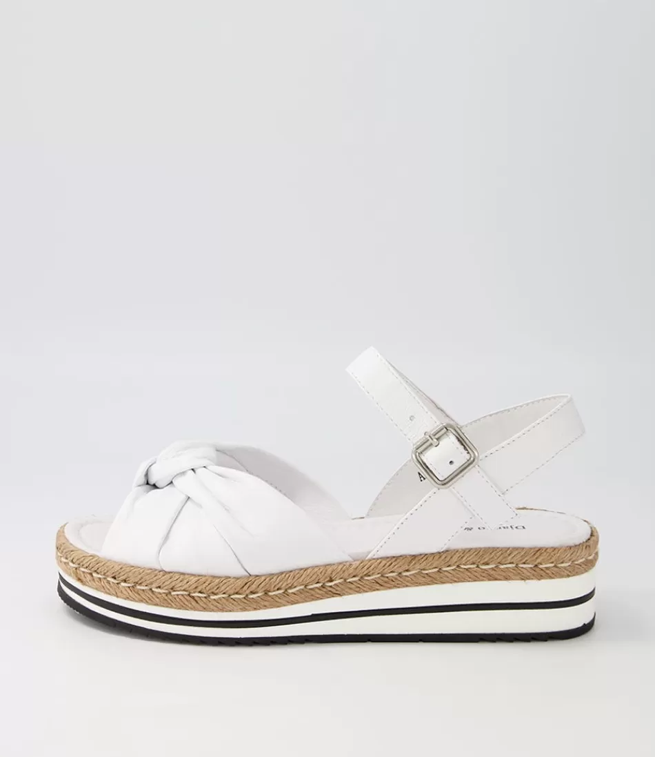 Women DJANGO & JULIETTE Espadrilles<Adah White Leather Espadrilles