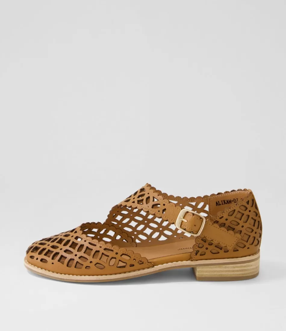 Women DJANGO & JULIETTE Flats<Alikam Tan Leather Flat Shoes
