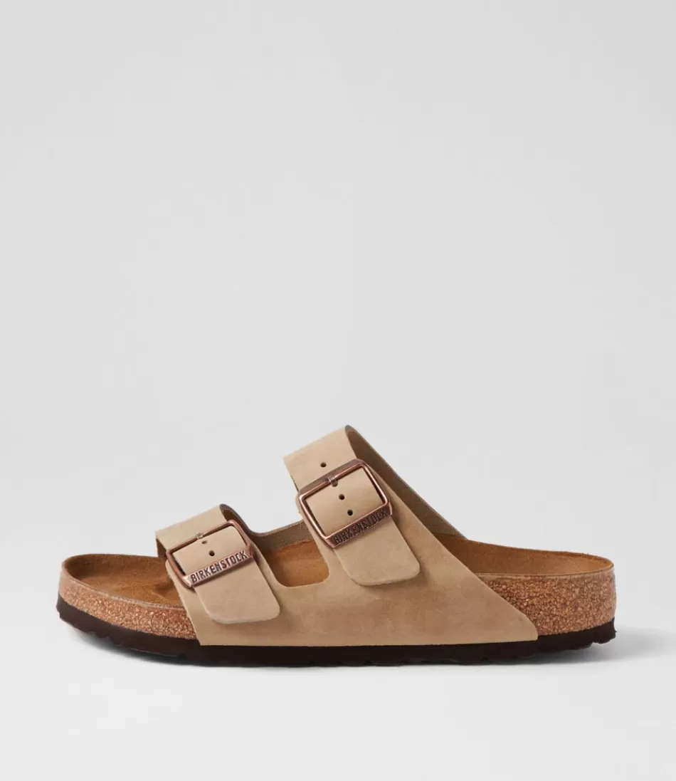 Women BIRKENSTOCK Comfort<Arizona Tobacco Oiled Leather Slides
