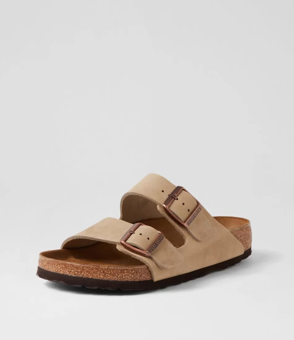 Women BIRKENSTOCK Comfort<Arizona Tobacco Oiled Leather Slides