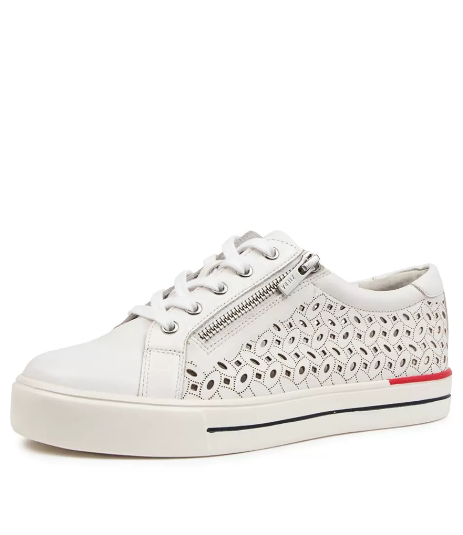 Women ZIERA Flats<Ayleen W White Leather