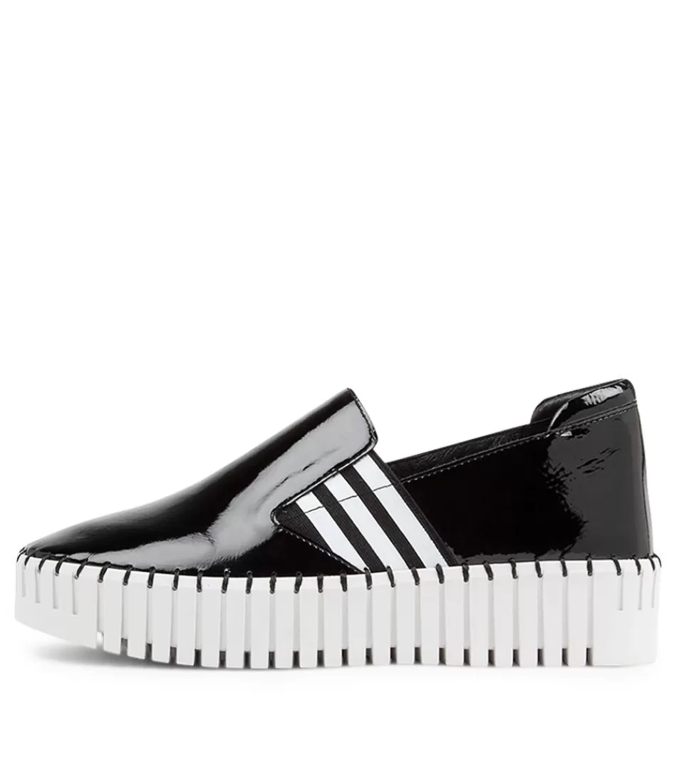 Women DJANGO & JULIETTE Sneakers<Becca Black White Patent Leather Sneakers