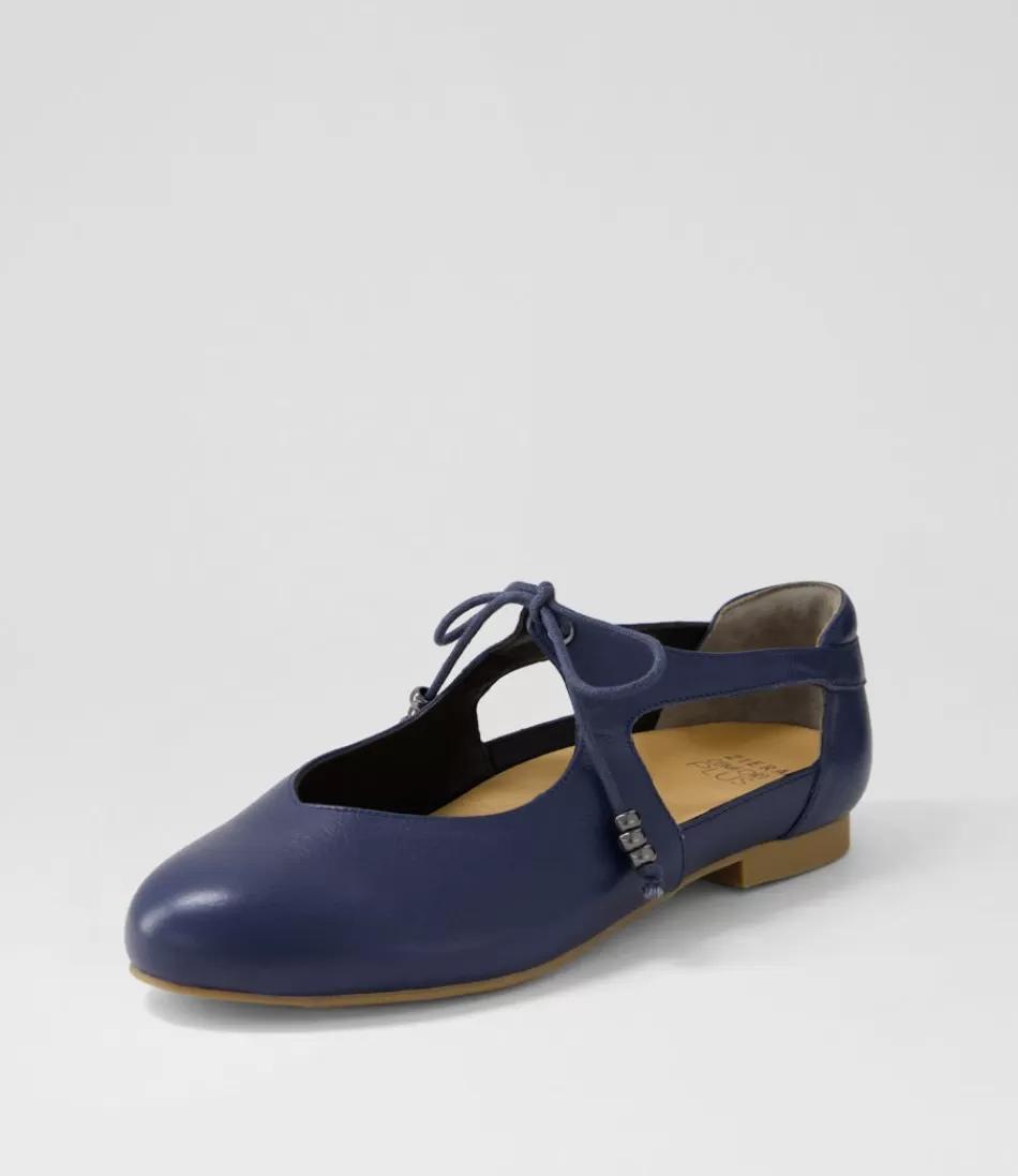 Women ZIERA Flats<Campo Xf Navy Leather Lace Up Flats