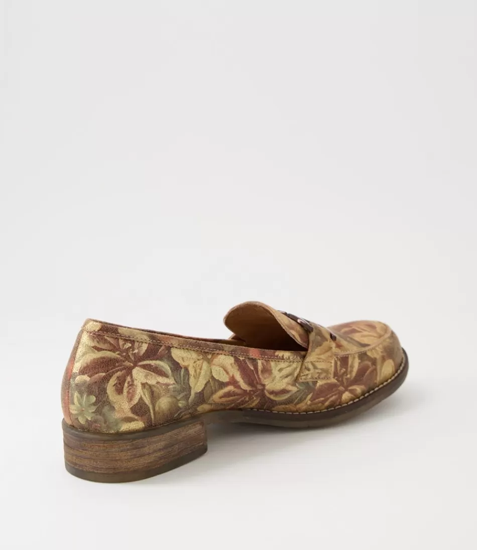 Women DJANGO & JULIETTE Loafers<Corina Vintage Metal Floral Leather Loafers
