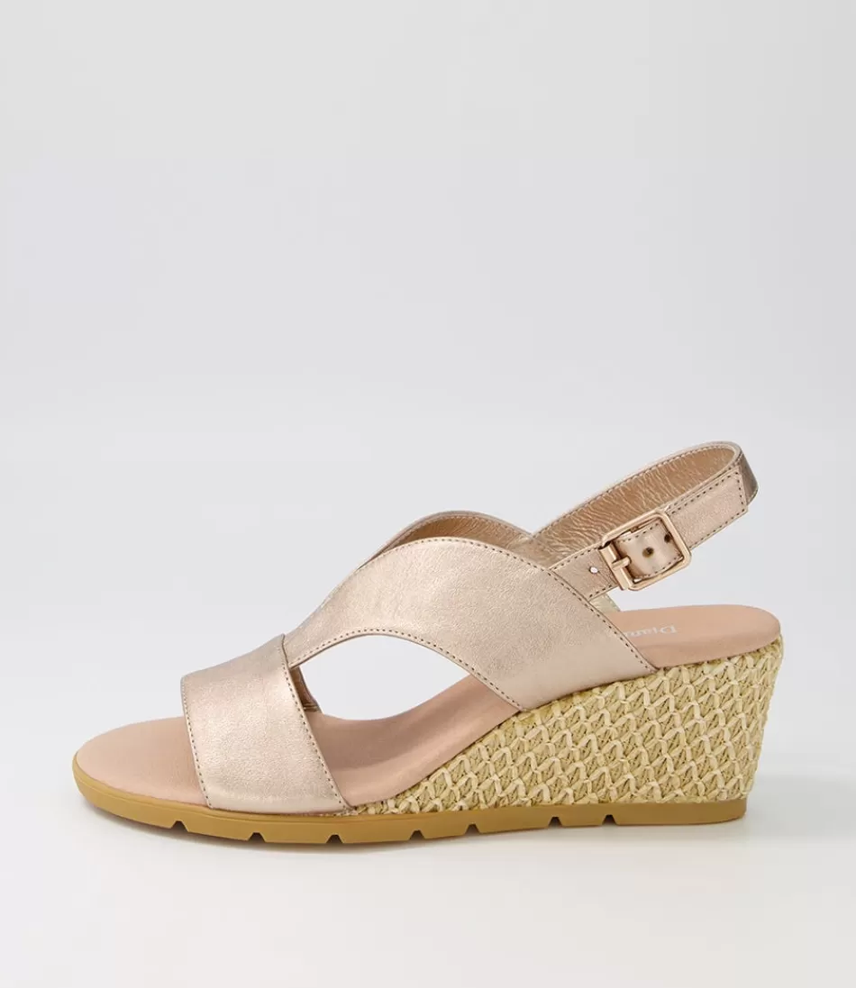 Women DJANGO & JULIETTE Wedges<Dalia Champagne Nude Weave Leather Sandals