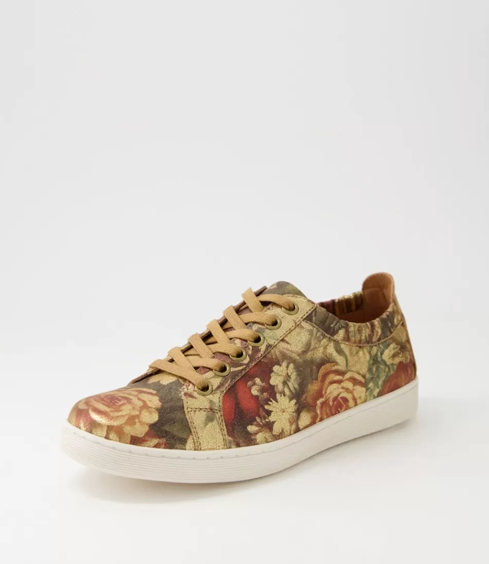 Women DJANGO & JULIETTE Sneakers<Durst Vintage Metal Floral Leather Sneakers