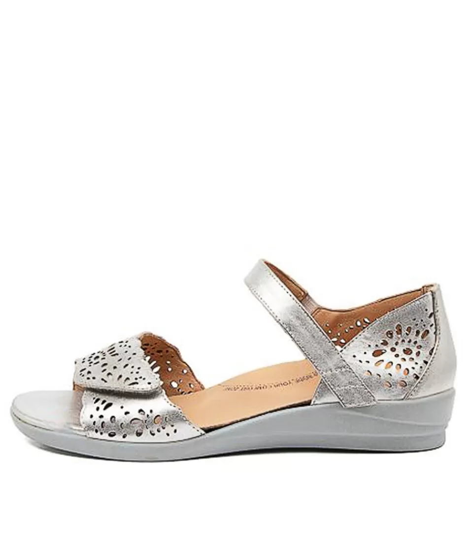 Women ZIERA Comfort<Dusty W Silver Leather