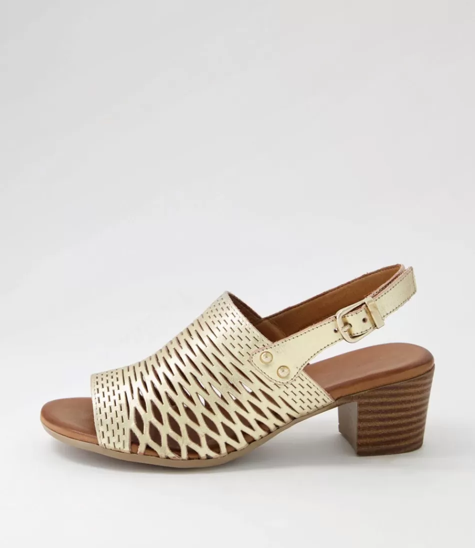 Women DIANA FERRARI Heels<Ennessa Pale Gold Leather Sandals