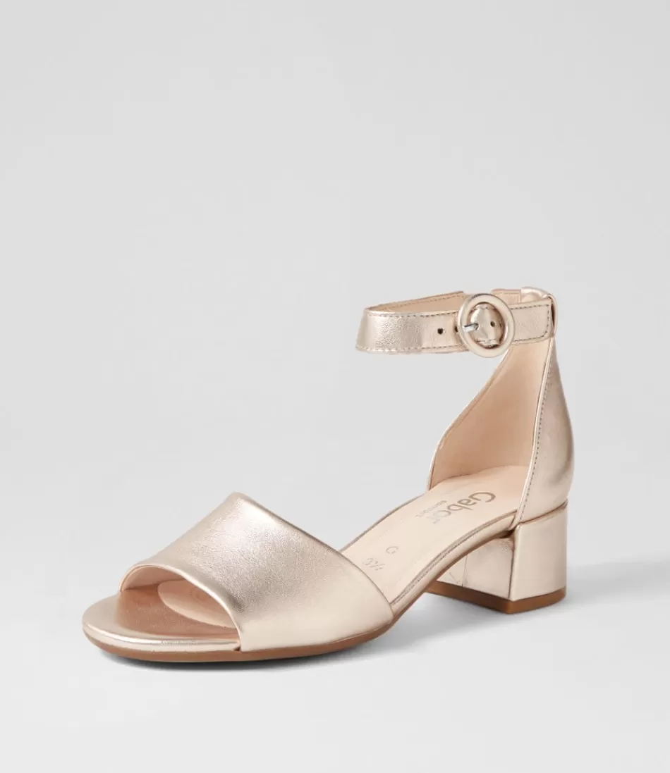 Women GABOR Comfort<Erika Puder Leather Sandals