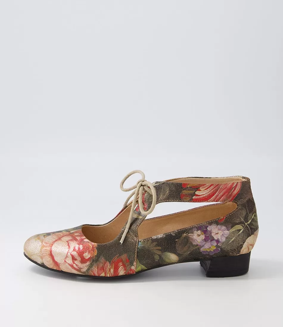 Women DJANGO & JULIETTE Flats<Ewing Vintage Metal Floral Leather Flat Shoes