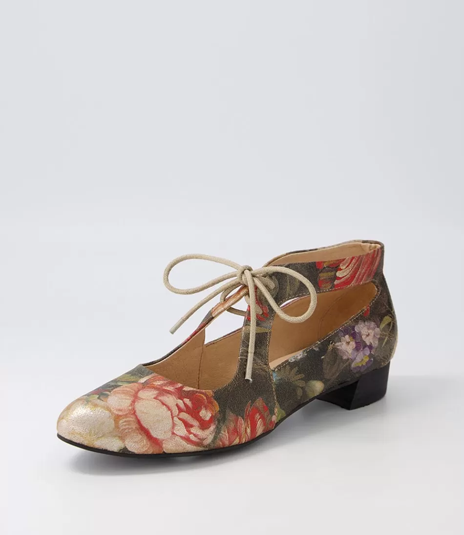 Women DJANGO & JULIETTE Flats<Ewing Vintage Metal Floral Leather Flat Shoes