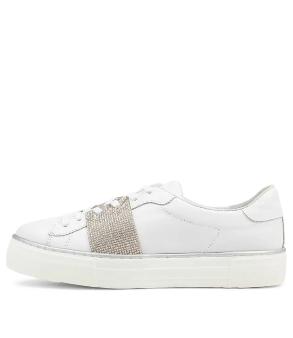 Women DJANGO & JULIETTE Sneakers<Fane White Leather Sneakers