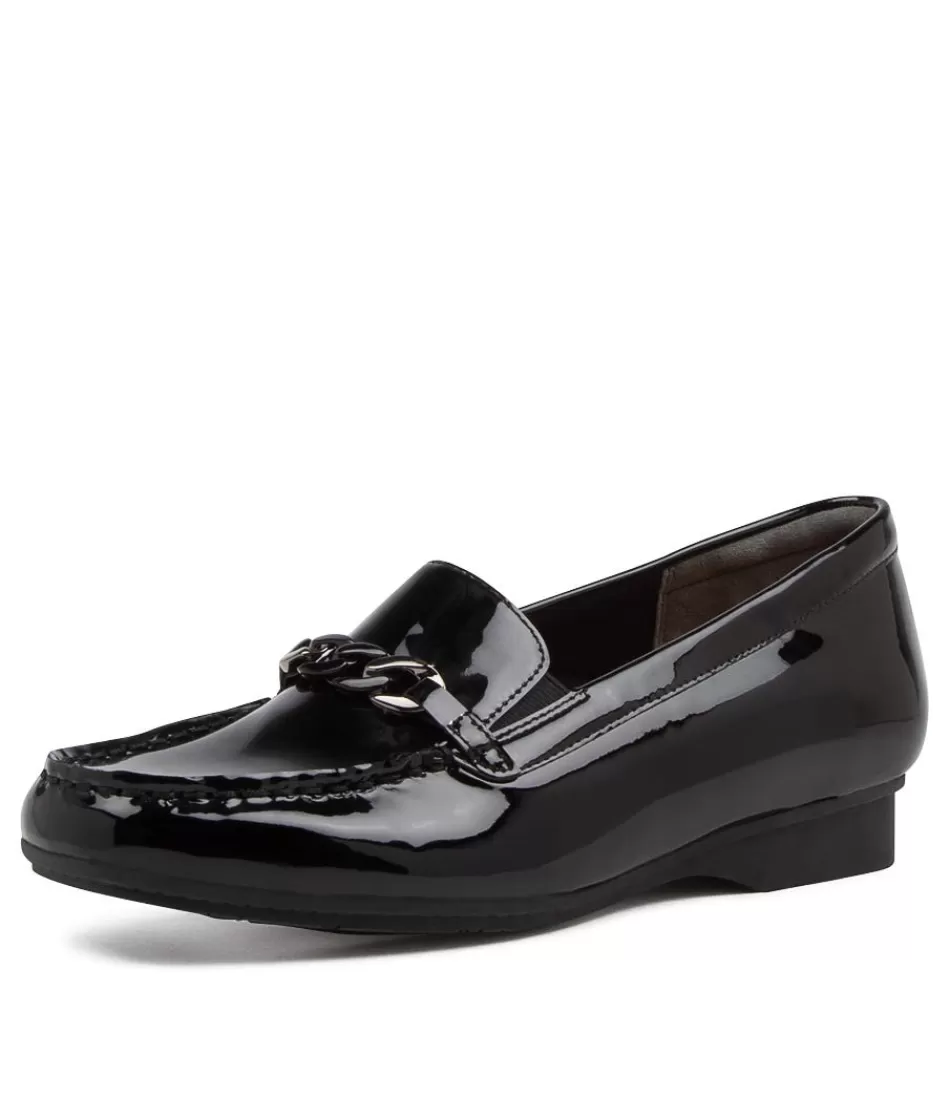 Women ZIERA Loafers<Fenders Xf Black Patent Leather Loafer