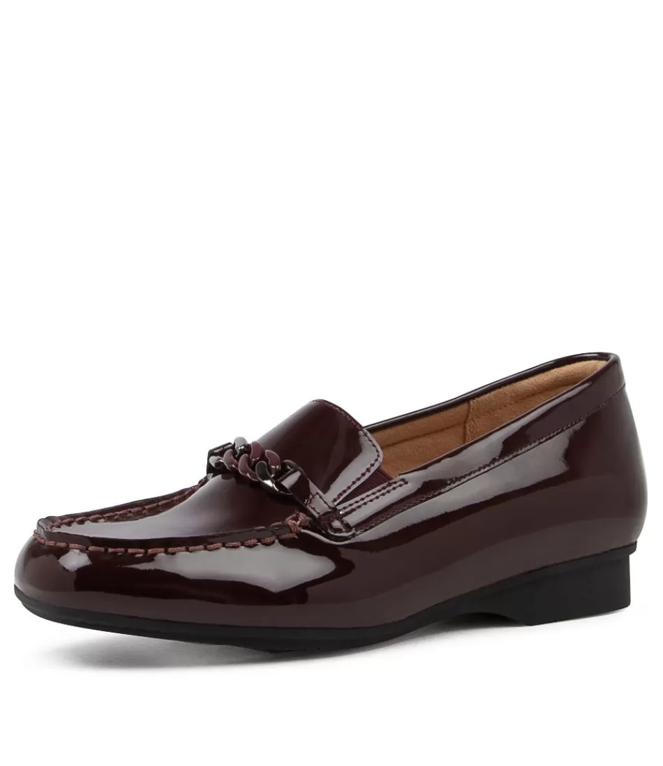 Women ZIERA Loafers<Fenders Xf Bordeaux Patent Leather Loafer