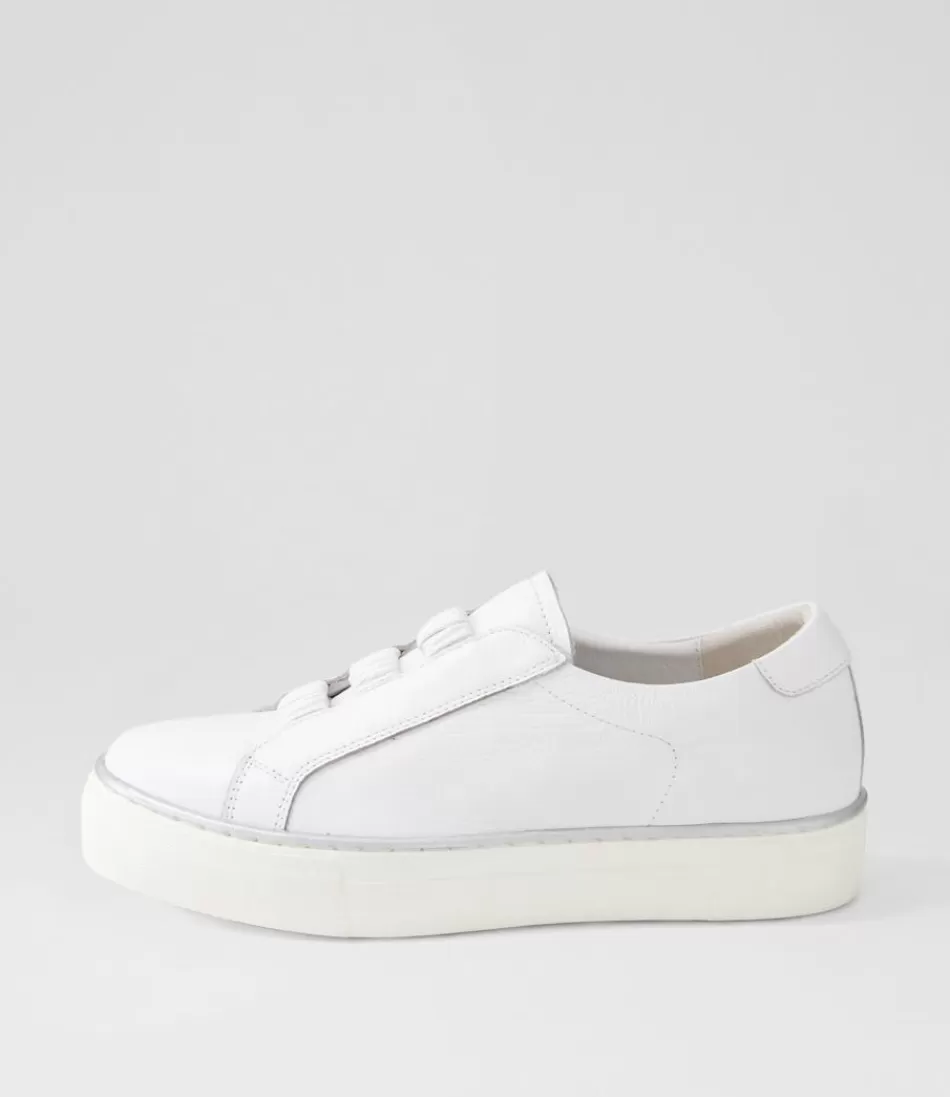 Women DJANGO & JULIETTE Sneakers<Fletary White Leather Sneakers