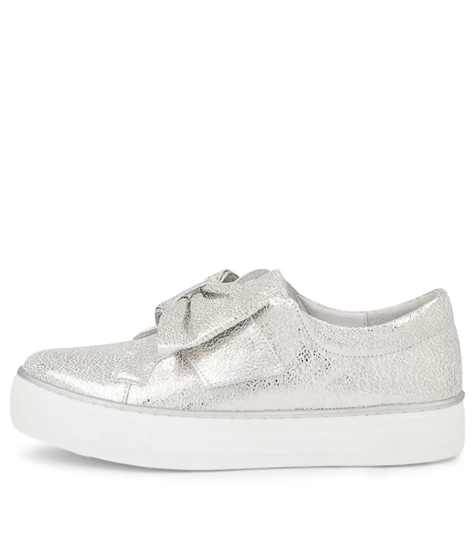 Women DJANGO & JULIETTE Sneakers<Folko Silver Leather Sneakers
