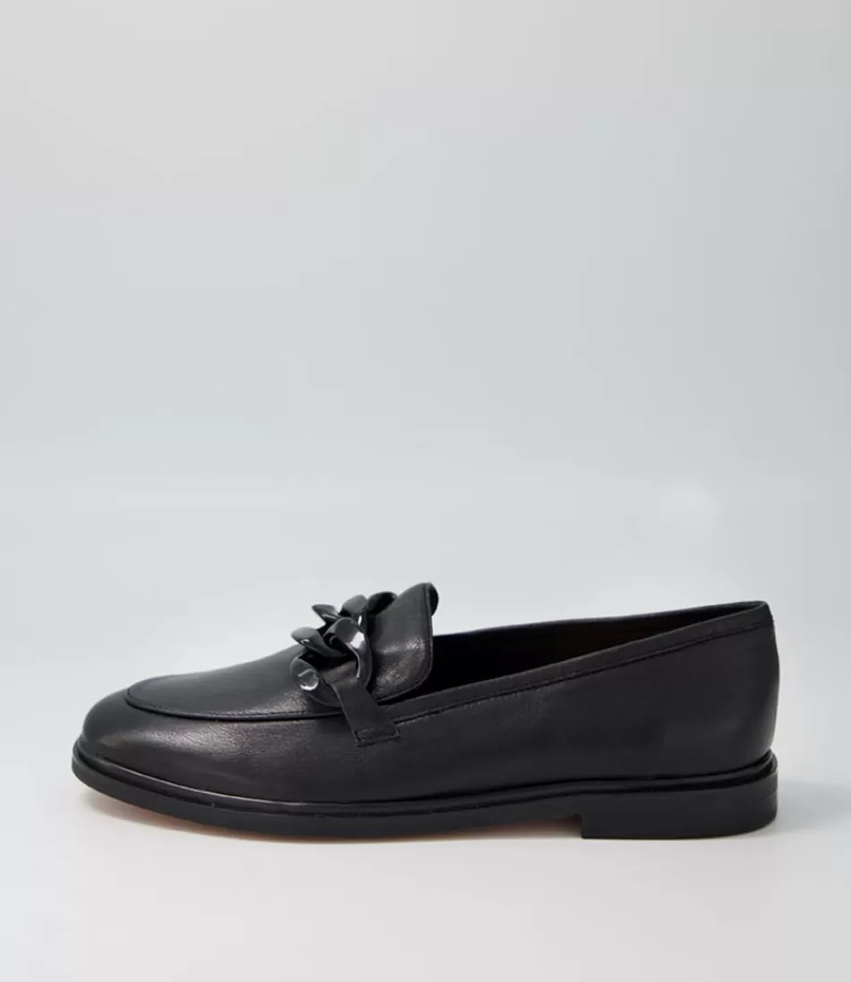 Women MOLLINI Loafers<Gapril Black Leather Loafers