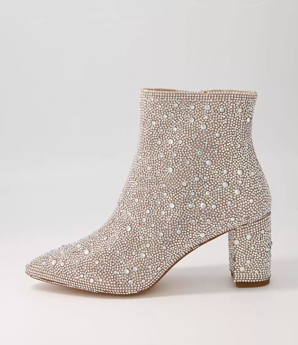 Women DJANGO & JULIETTE Boots<Glister Silver Jewel Fabric Ankle Boots