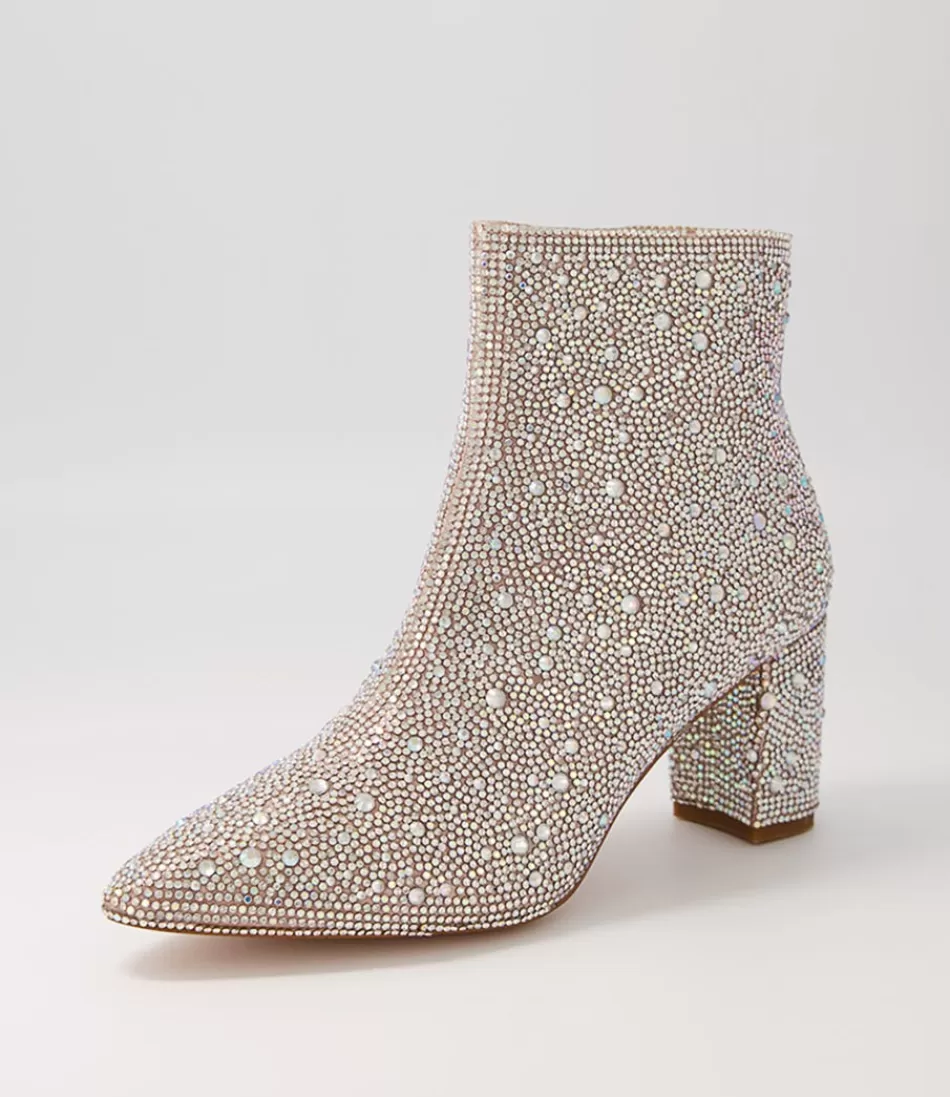 Women DJANGO & JULIETTE Boots<Glister Silver Jewel Fabric Ankle Boots