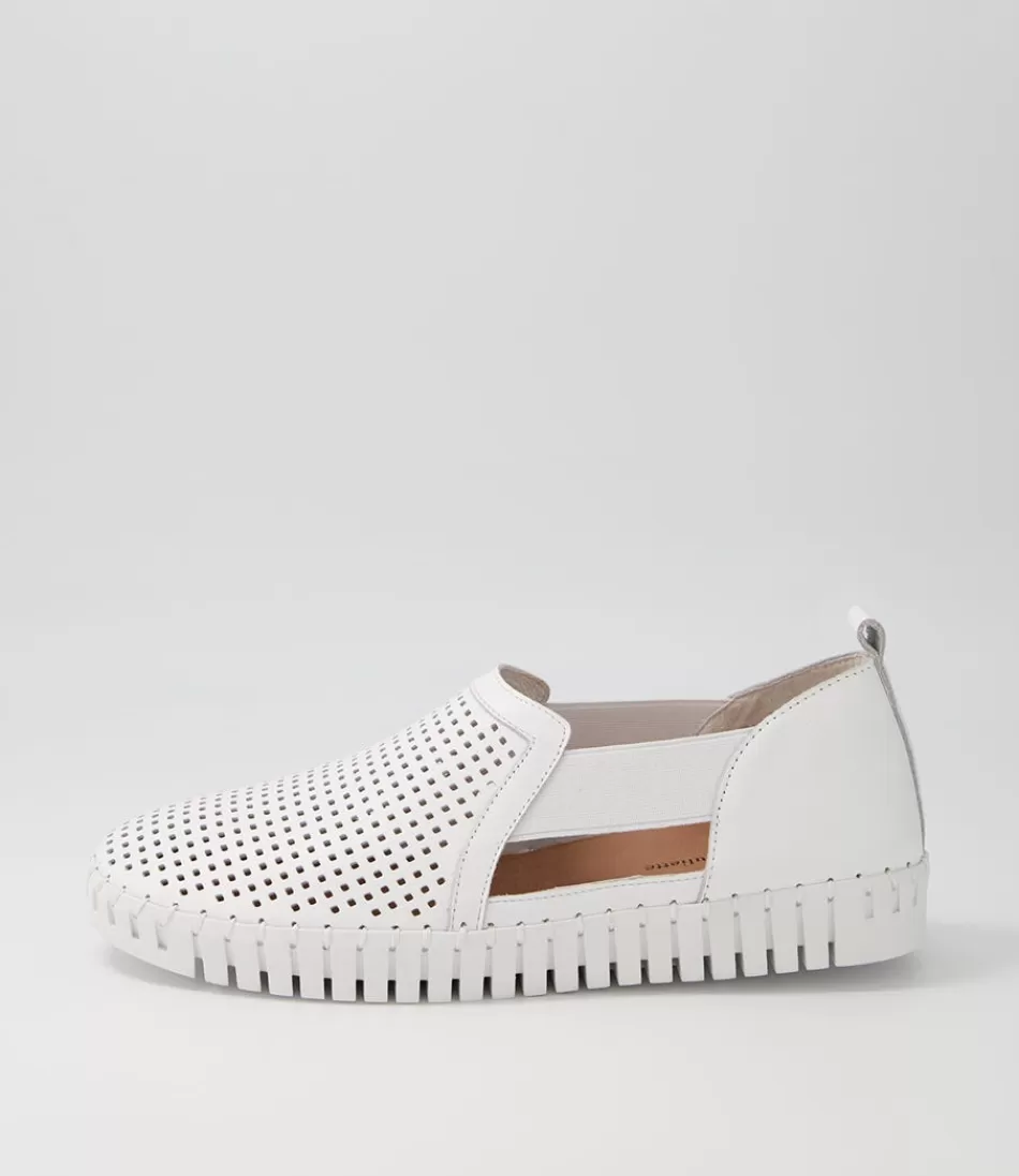 Women DJANGO & JULIETTE Sneakers<Habiki White Leather Sneakers