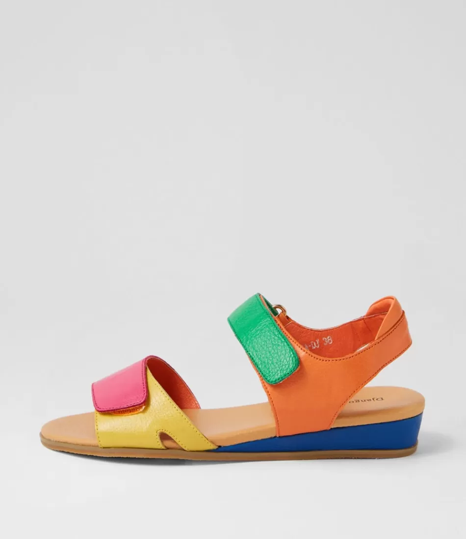 Women DJANGO & JULIETTE Wedges<Halima Fuchsia Yellow Multi Sandals