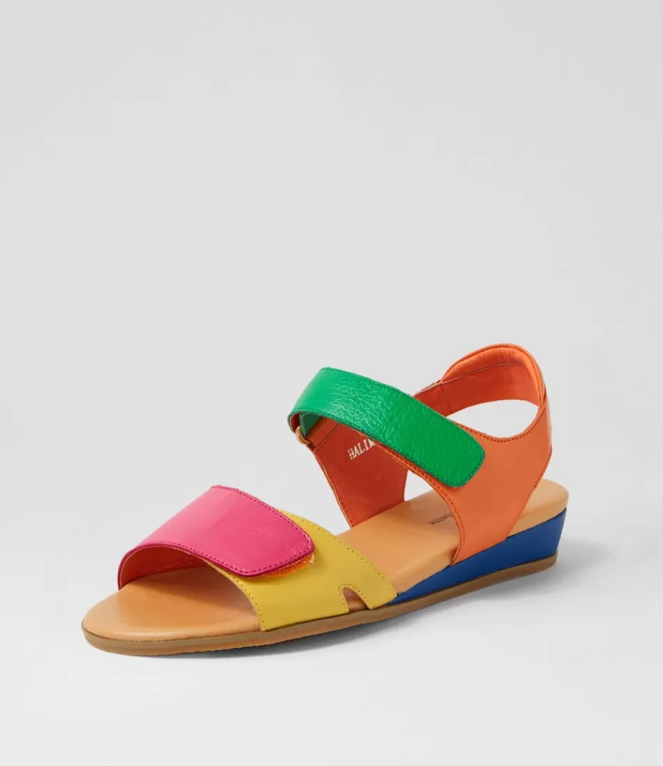 Women DJANGO & JULIETTE Wedges<Halima Fuchsia Yellow Multi Sandals