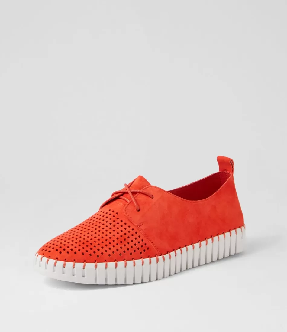 Women DJANGO & JULIETTE Sneakers<Huston Watermelon White Suede Sneakers