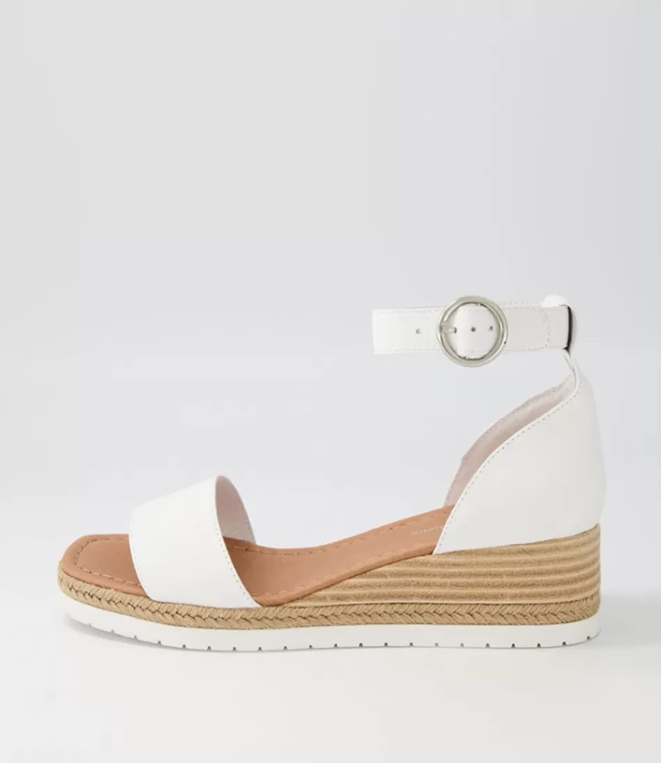 Women DJANGO & JULIETTE Espadrilles<Idola White Leather Espadrilles