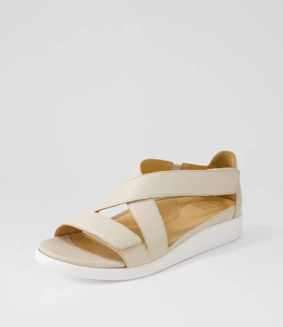 Women ZIERA Wedges<Issy W Almond Leather Sandals