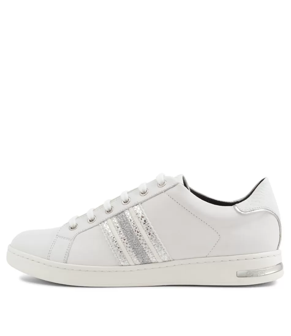 Women GEOX Comfort<Jaysen White Leather Sneakers