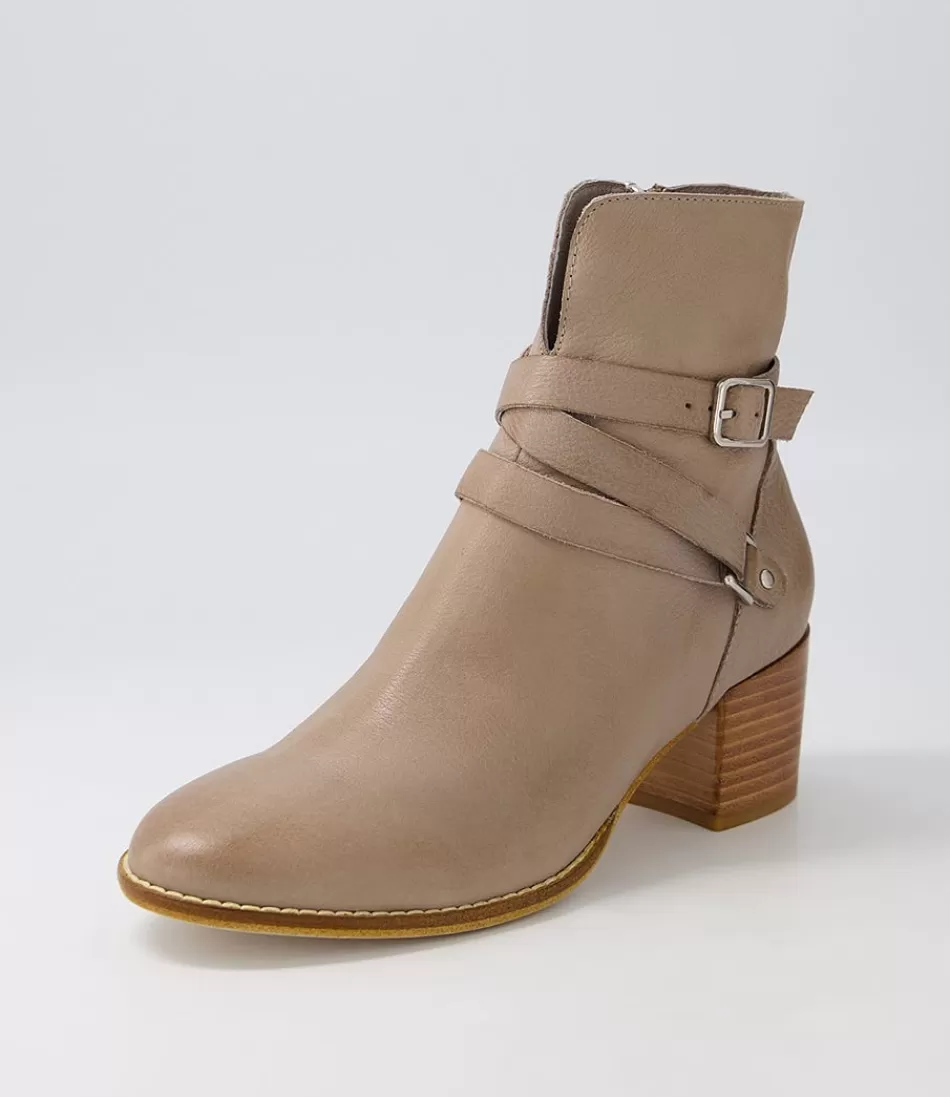 Women DJANGO & JULIETTE Boots<Melvine Taupe Leather Ankle Boots