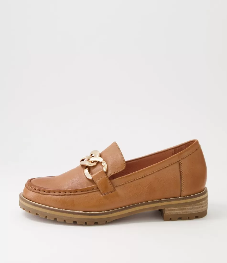 Women ZIERA Loafers<Misima W Tan Leather Loafers