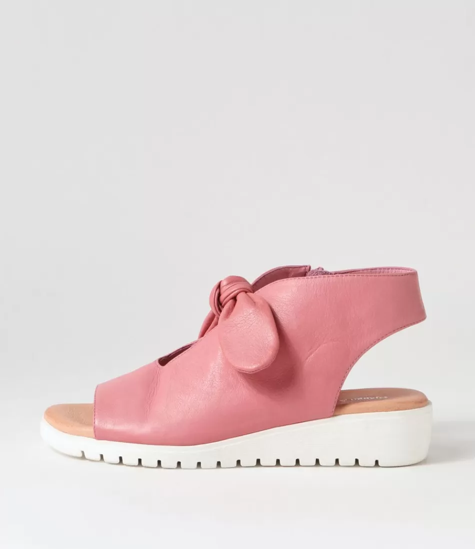 Women DJANGO & JULIETTE Wedges<Moneka Pretty Pink White Leather Sandals