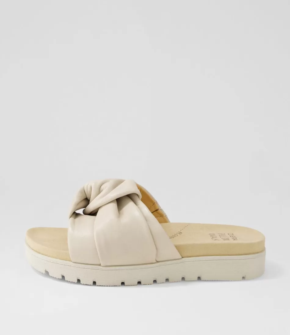 Women ZIERA Flats<Nulla Xw Almond Leather Slides