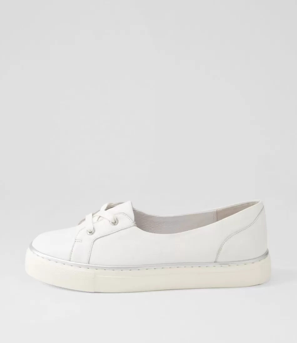 Women ZIERA Flats<Patrese Xf White Leather Flat Shoes