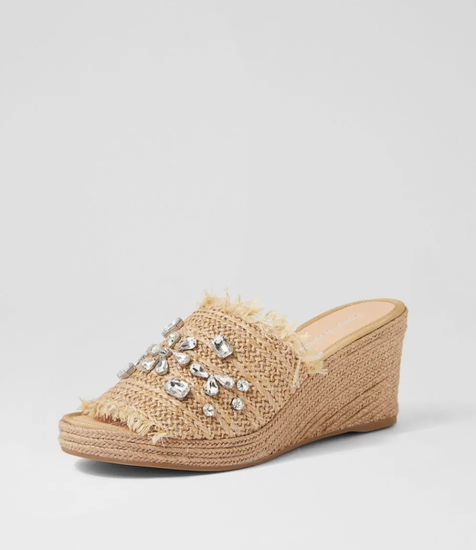 Women DJANGO & JULIETTE Espadrilles<Pitchy Coffee Synthetic Raffia Espadrilles