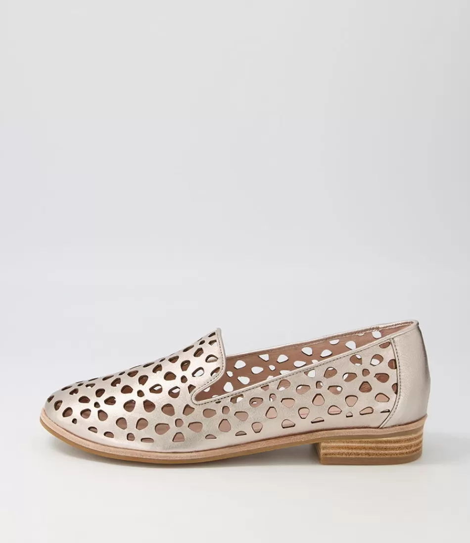 Women MOLLINI Loafers<Quuets Platinum Leather Loafers