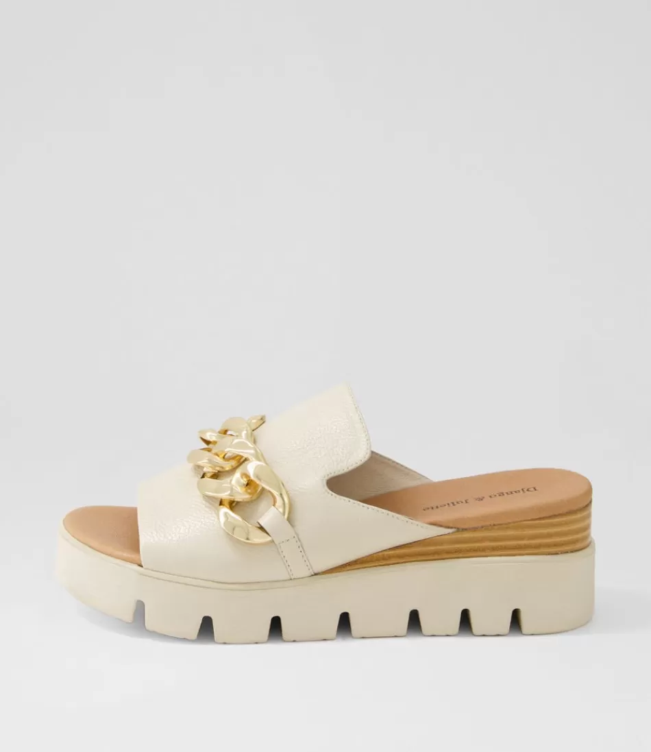 Women DJANGO & JULIETTE Wedges<Rablise Milk Leather Slides