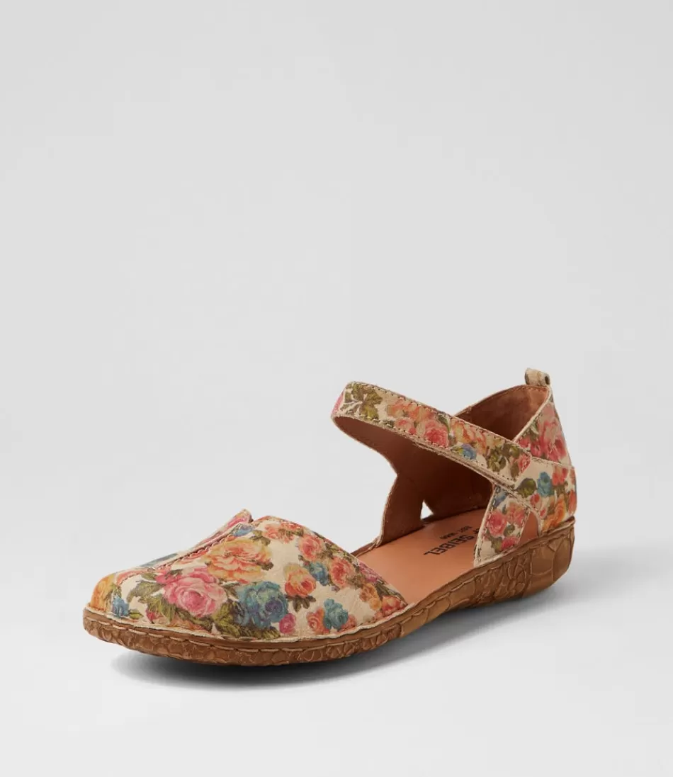Women JOSEF SEIBEL Comfort<Rosalie 42 Beige Multi Leather Flat Shoes