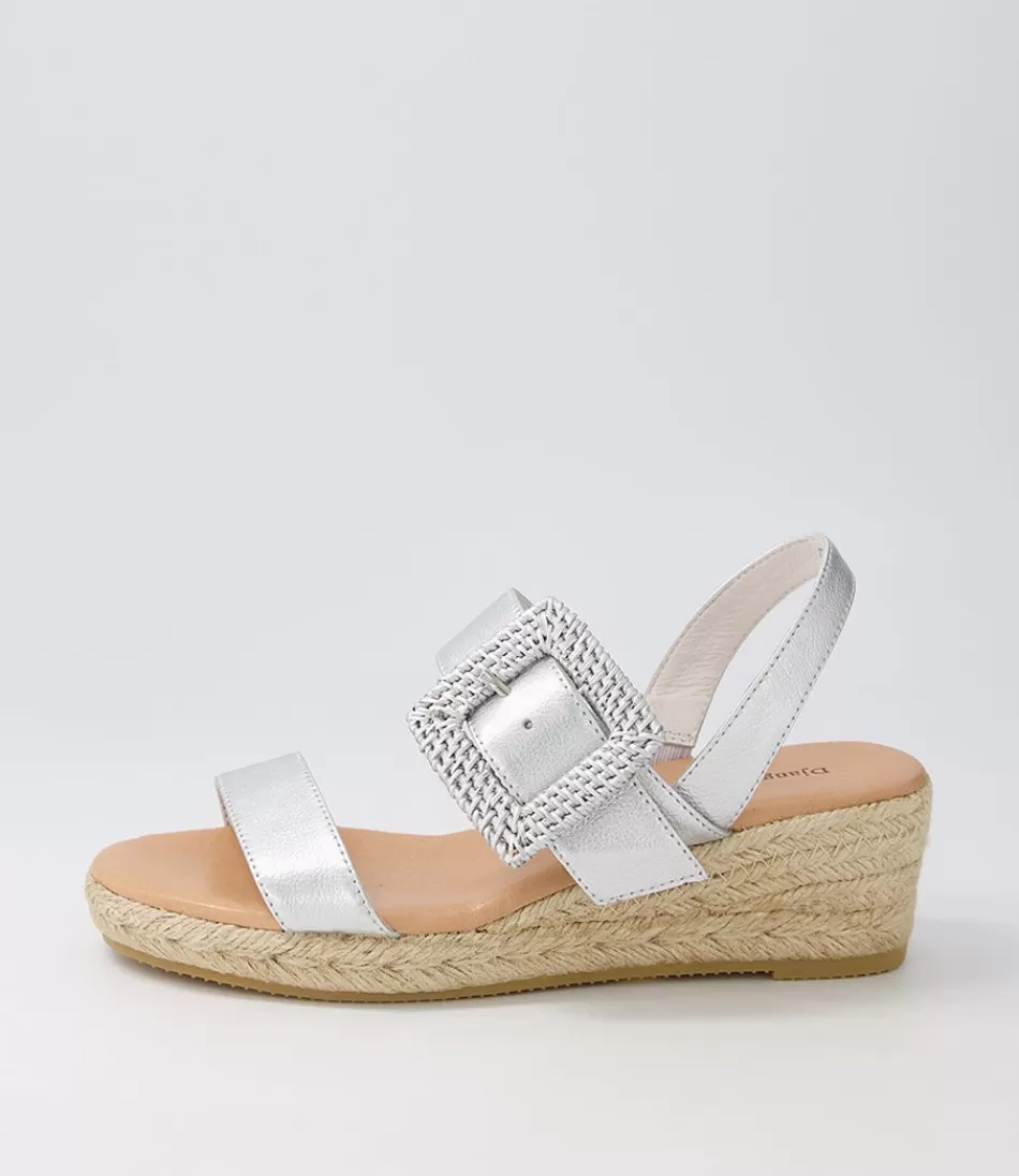 Women DJANGO & JULIETTE Espadrilles<Samiya Silver Leather Buckle Espadrilles