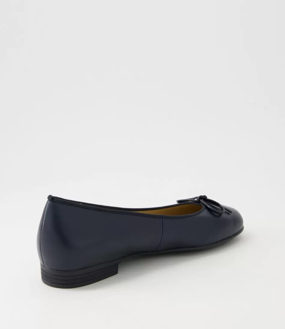 Women ARA Comfort<Sardinia 29 Blau Leather Ballet Flats