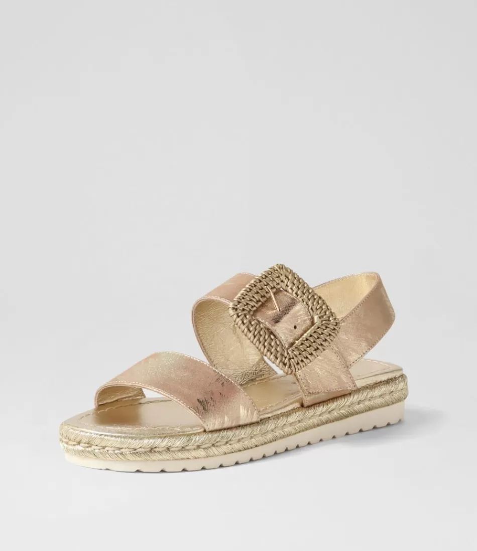Women DJANGO & JULIETTE Espadrilles<Silas Gold Scratch Leather Buckle Espadrilles