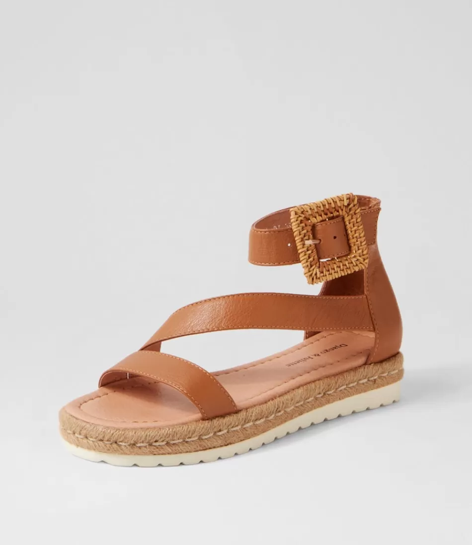 Women DJANGO & JULIETTE Espadrilles<Sisel Dark Tan Natural Leather Buckle Espadrilles