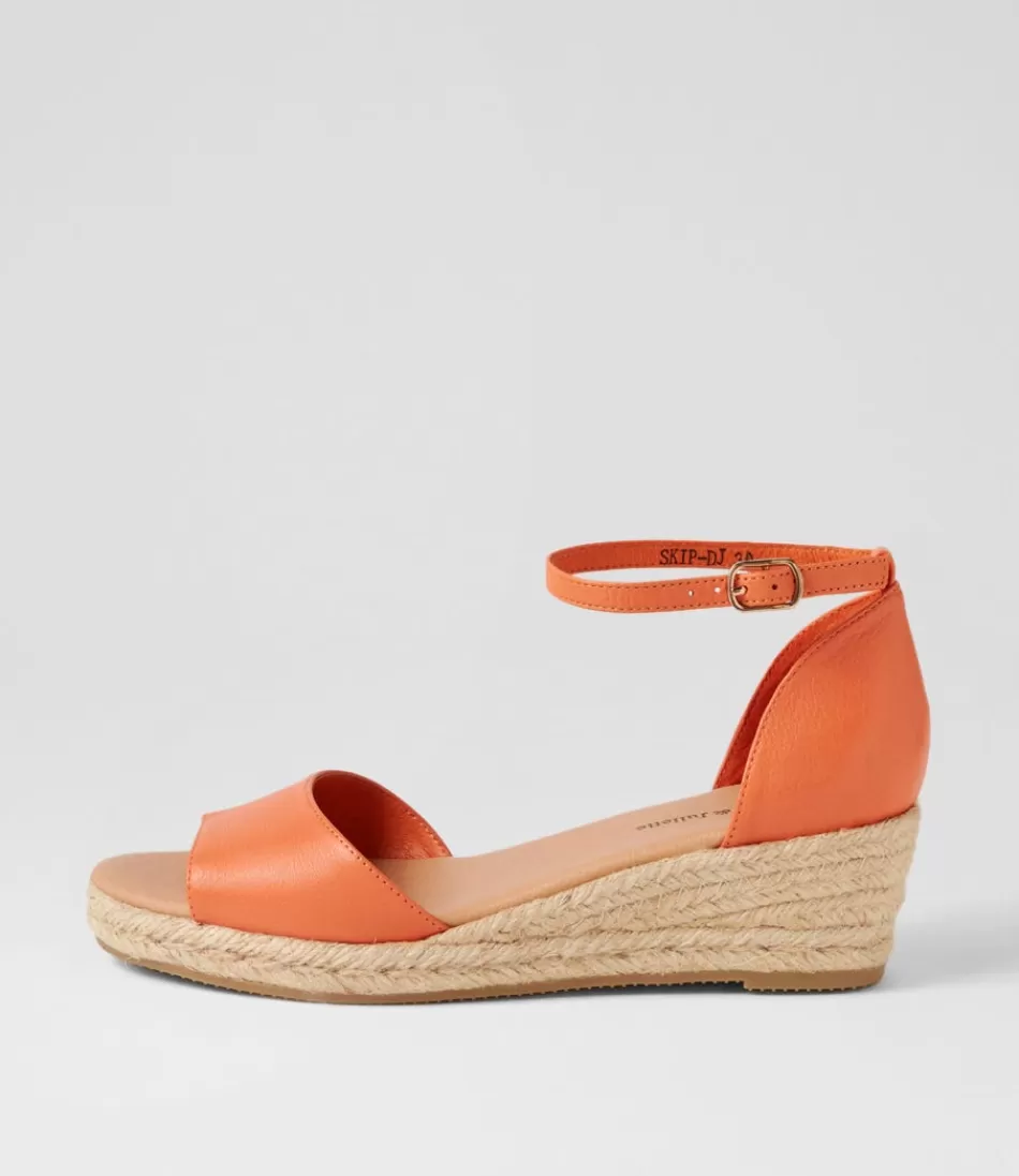 Women DJANGO & JULIETTE Espadrilles<Skip Bright Orange Natural Rope Leather Espadrilles
