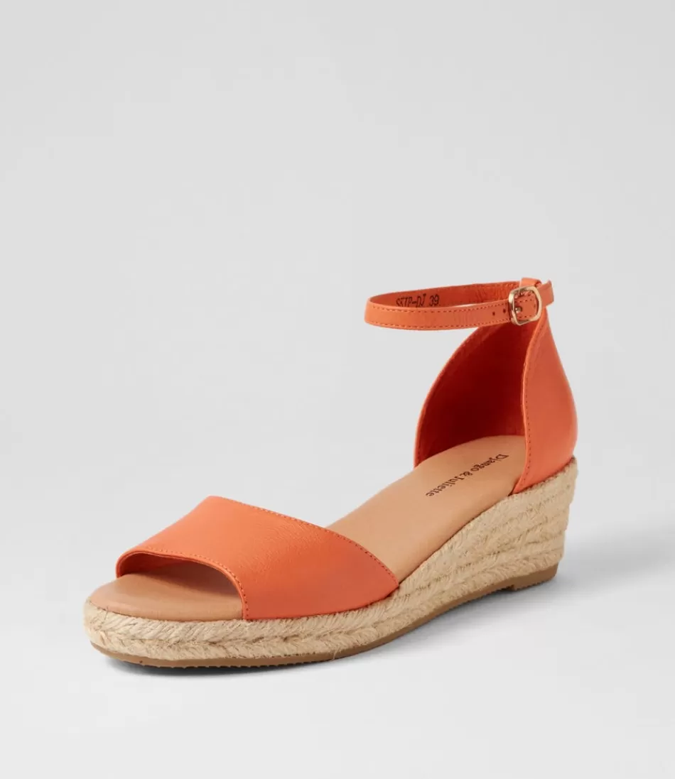 Women DJANGO & JULIETTE Espadrilles<Skip Bright Orange Natural Rope Leather Espadrilles