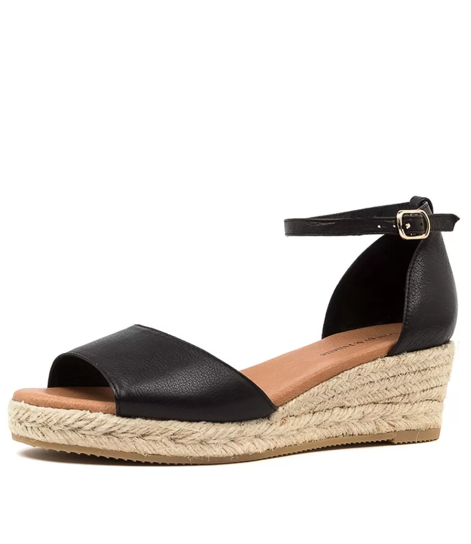 Women DJANGO & JULIETTE Espadrilles<Skip Lrg Black Leather