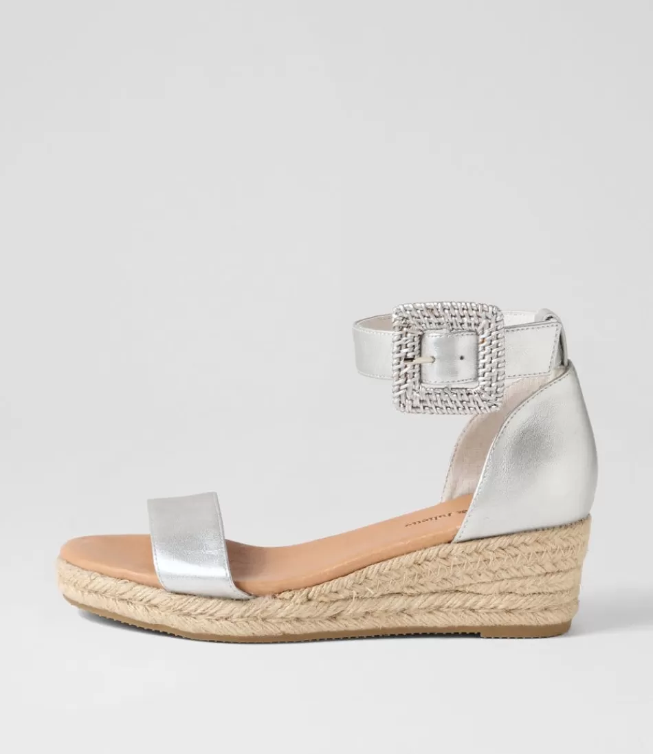 Women DJANGO & JULIETTE Espadrilles<Sprout Silver Buckle Leather Sandals