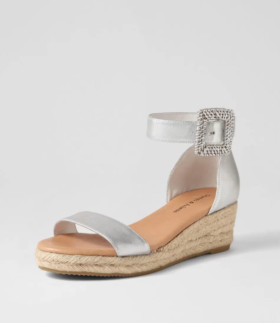 Women DJANGO & JULIETTE Espadrilles<Sprout Silver Buckle Leather Sandals