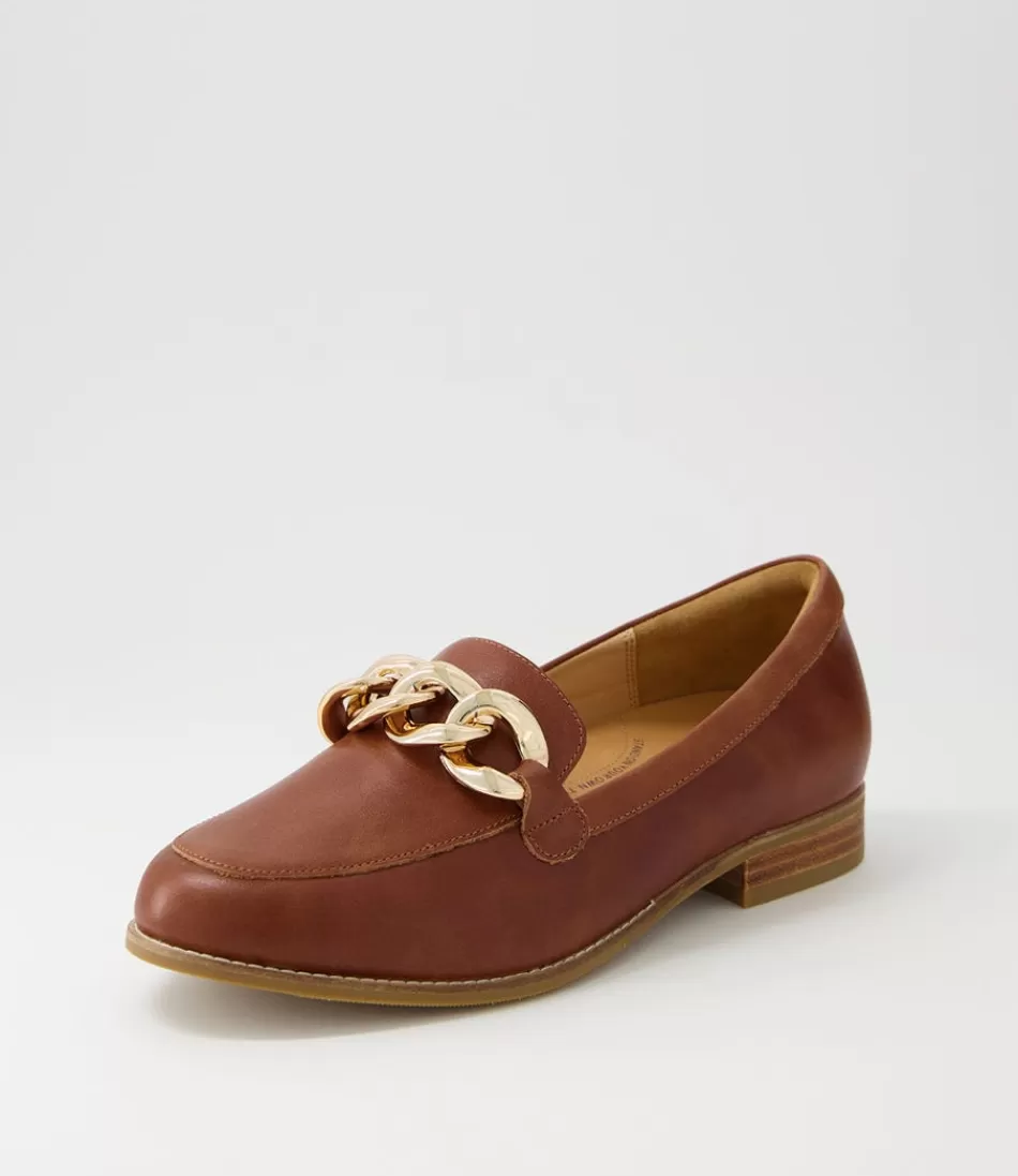 Women ZIERA Loafers<Tamest Xf Cognac Leather Flat Shoes