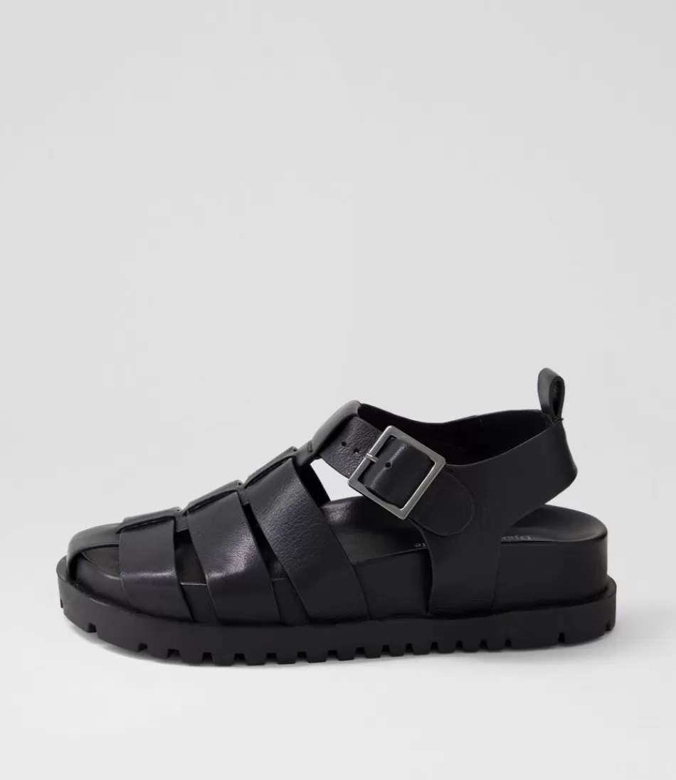 Women DJANGO & JULIETTE Sandals<Ulycia Black Leather Sandals